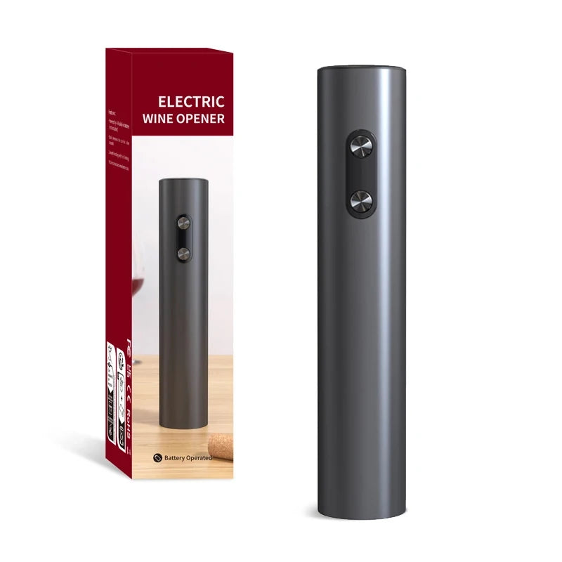 Abridor de Vinho Elétrico Divino - 4 em 1 - Design Elegante e Super Prático!