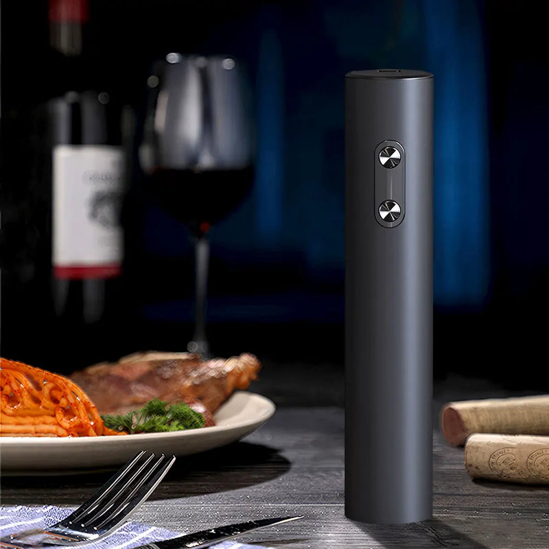 Abridor de Vinho Elétrico Divino - 4 em 1 - Design Elegante e Super Prático!